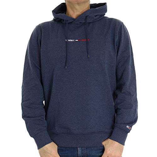 Tommy Jeans Herren TJM STRAIGHT LOGO HOODIE Skate-Kapuzenpullover, blau, M von Tommy Jeans