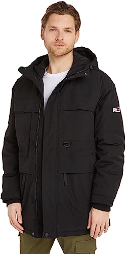 Tommy Jeans Herren Parka Tech Winter, Schwarz (Black), L von Tommy Jeans