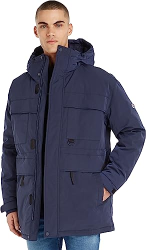 Tommy Jeans Herren Parka Tech Winter, Blau (Twilight Navy), S von Tommy Jeans