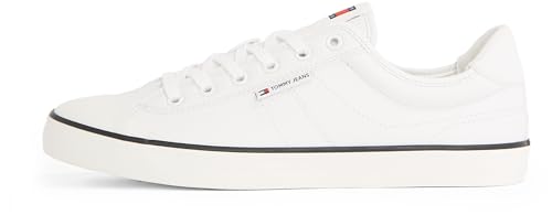 Tommy Jeans Herren Vulcanized Sneaker Bumper Low Top, Weiß (Ecru), 44 von Tommy Jeans
