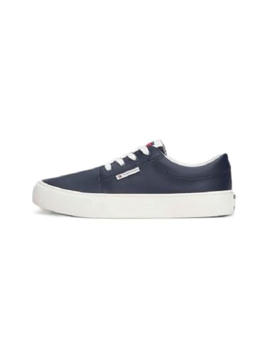 Tommy Jeans Herren Vulcanized Sneaker Skate Derby Schuhe, Blau (Dark Night Navy), 44 EU von Tommy Hilfiger