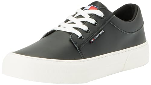 Tommy Jeans Herren Vulcanized Sneaker Skate Derby Schuhe, Schwarz (Black), 44 EU von Tommy Hilfiger