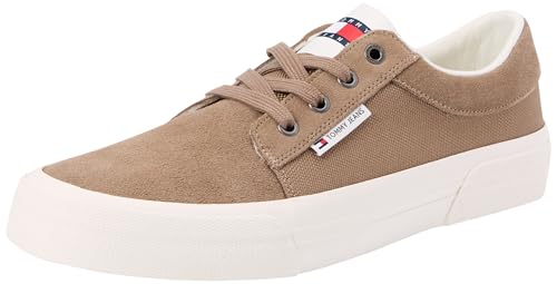 Tommy Jeans TJM Vulc. Skater Mix Material (Niedriger Schnitt (Schuhe), Herren, Grau (Cool Earth), 46 EU von Tommy Jeans