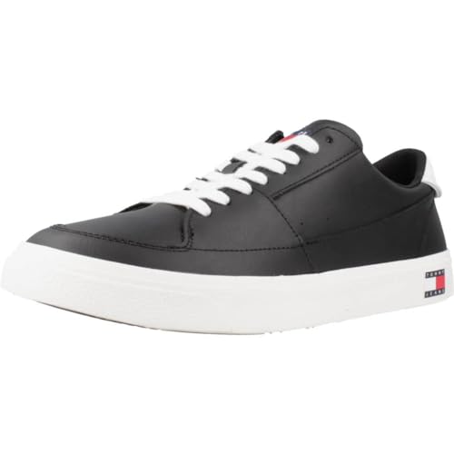 Tommy Jeans Herren Vulcanized Sneaker Schuhe, Schwarz (Black), 42 von Tommy Jeans