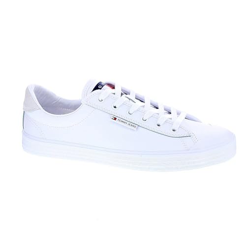 Tommy Jeans Herren Vulcanized Sneaker Bumper Schuhe, Weiß (White), 46 EU von Tommy Jeans