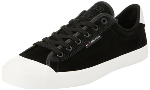 Tommy Jeans Herren Vulcanized Sneaker Bumper Suede Schuhe, Schwarz (Black), 40 EU von Tommy Jeans