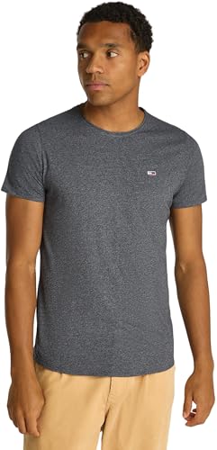 Tommy Jeans Herren T-Shirt Kurzarm Rundhalsausschnitt, Grau (New Charcoal), XXL von Tommy Jeans