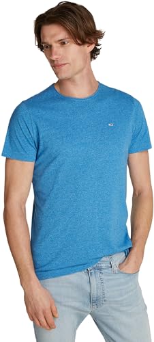 Tommy Jeans Herren T-Shirt Kurzarm Rundhalsausschnitt, Blau (Coastal Cobalt), 6XL von Tommy Jeans