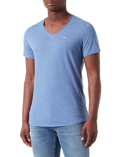 Tommy Jeans Herren TJM XSLIM Jaspe V Neck DM0DM09587 Kurzarm Strickoberteile, Charmed, XS von Tommy Jeans
