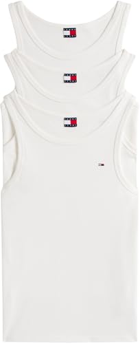 Tommy Jeans Herren TJM Xslim 3 Pack Flag Tank EXT Dm0dm21782 Weitere T-Shirts, Multi (Ecru/Ecru/Ecru), 3XL von Tommy Jeans