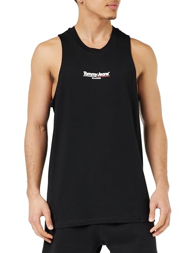 Tommy Jeans Herren Tank Top mit Logo, Schwarz (Black), S von Tommy Jeans