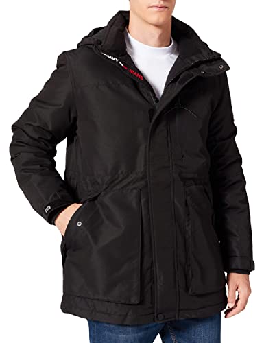 Tommy Jeans Herren TJM TECH Parka DM0DM11180 Gepolsterte Mäntel, Schwarz, XS von Tommy Jeans