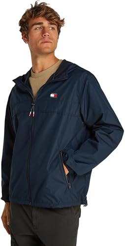 Tommy Jeans Herren Tjm Lw Chicago Jacket Ext Dm0dm20204 Windbreaker-Jacke, Blue (Dark Night Navy), XXL EU von Tommy Jeans