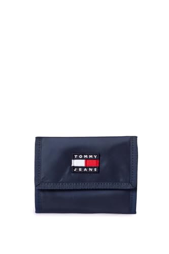 Tommy Jeans - Herren Trifold Geldbörse mit Klettverschluss, Marineblau, one_size, Zeitgenössisch von Tommy Jeans