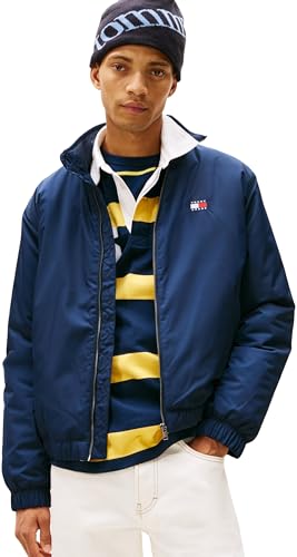 Tommy Jeans Herren Übergangsjacke Essential Padded mit Stehkragen, Blau (Dark Night Navy), 3XL von Tommy Jeans