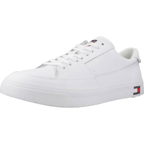 Tommy Jeans Herren Vulcanized Sneaker Schuhe, Weiß (White), 42 von Tommy Jeans