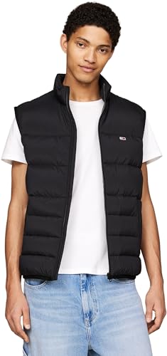 Tommy Jeans Herren Weste Light Down Vest Steppweste, Schwarz (Black), L von Tommy Jeans