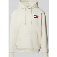 Tommy Jeans Hoodie mit Label-Print Modell 'ESSENTIAL' in Beige, Größe L von Tommy Jeans