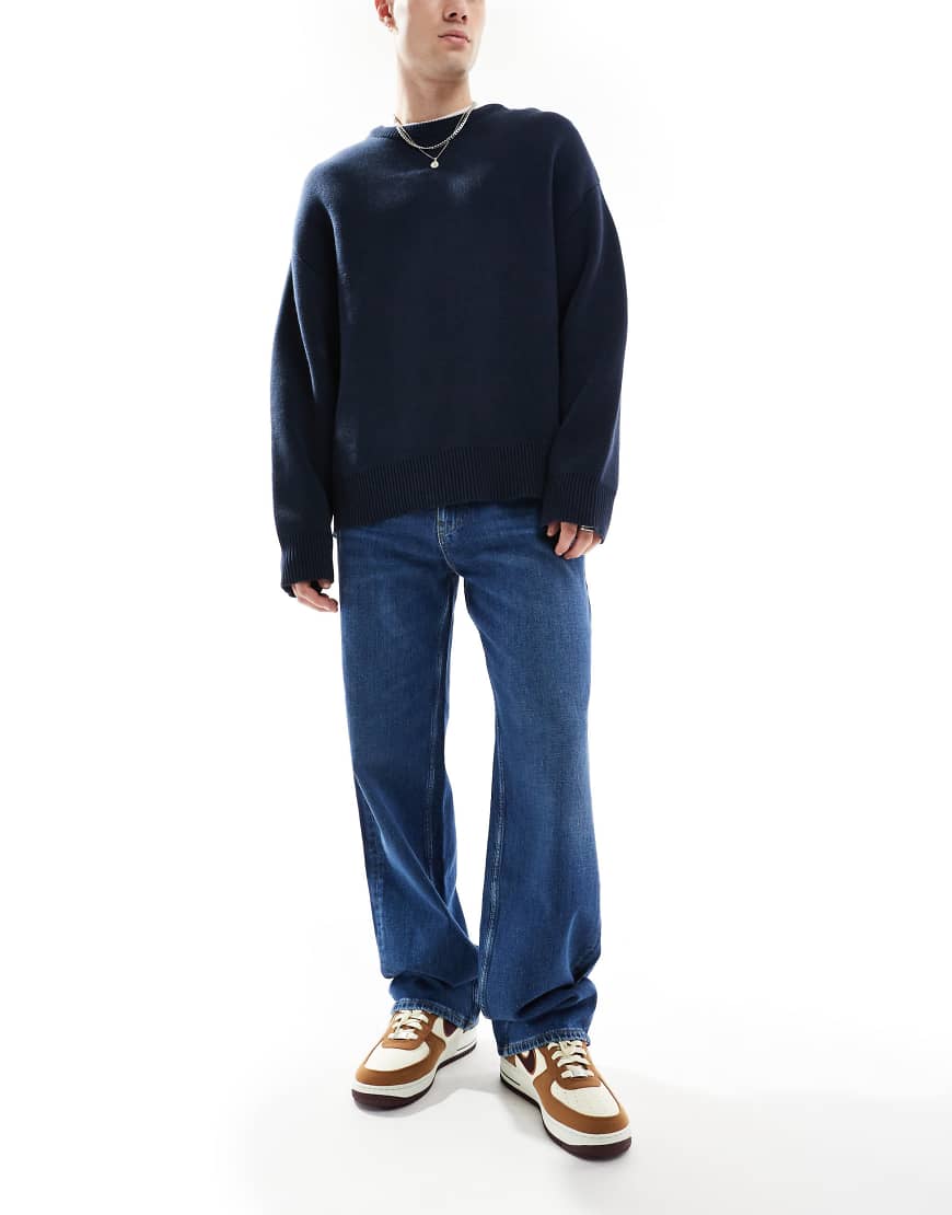 Tommy Jeans - Jaimie - Locker sitzende Jeans in dunkelblauer Waschung mit geradem Schnitt von Tommy Jeans