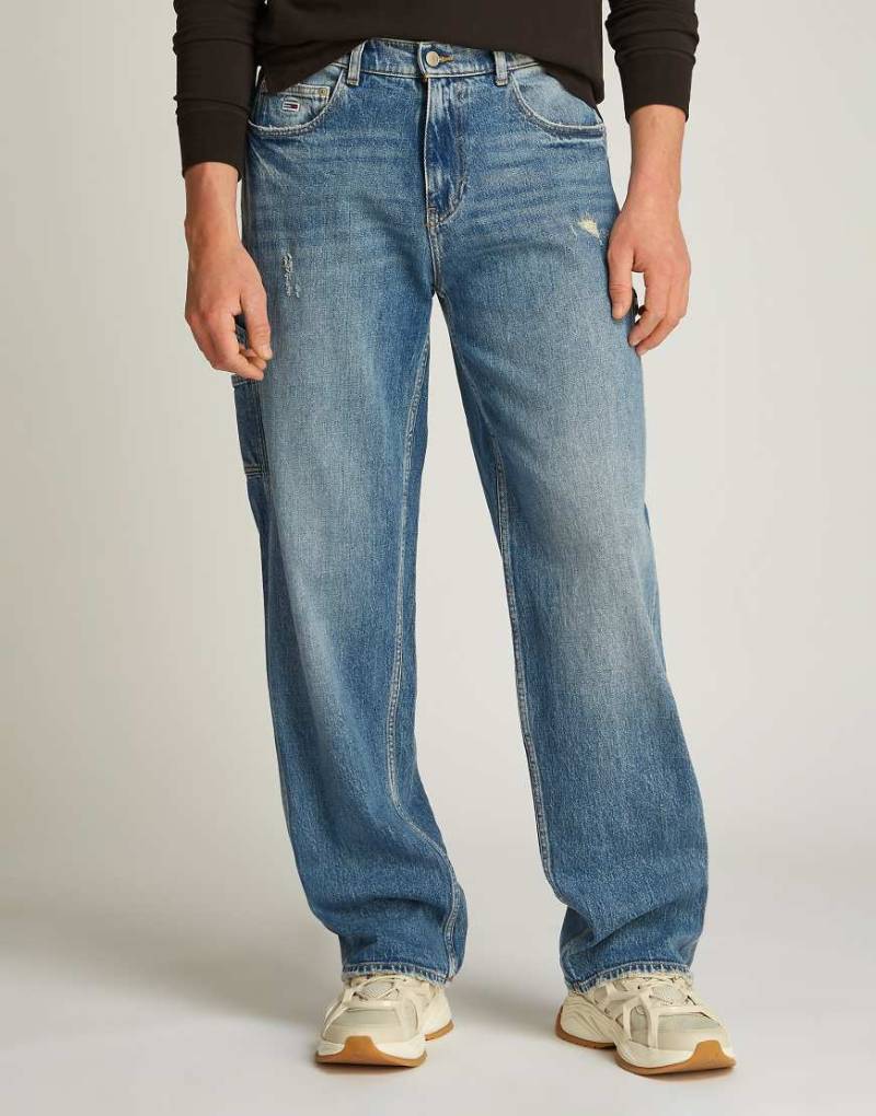 Tommy Jeans - Jaimie - Lockere, gerade geschnittene Carpenter-Jeans in mittelblauer Waschung von Tommy Jeans
