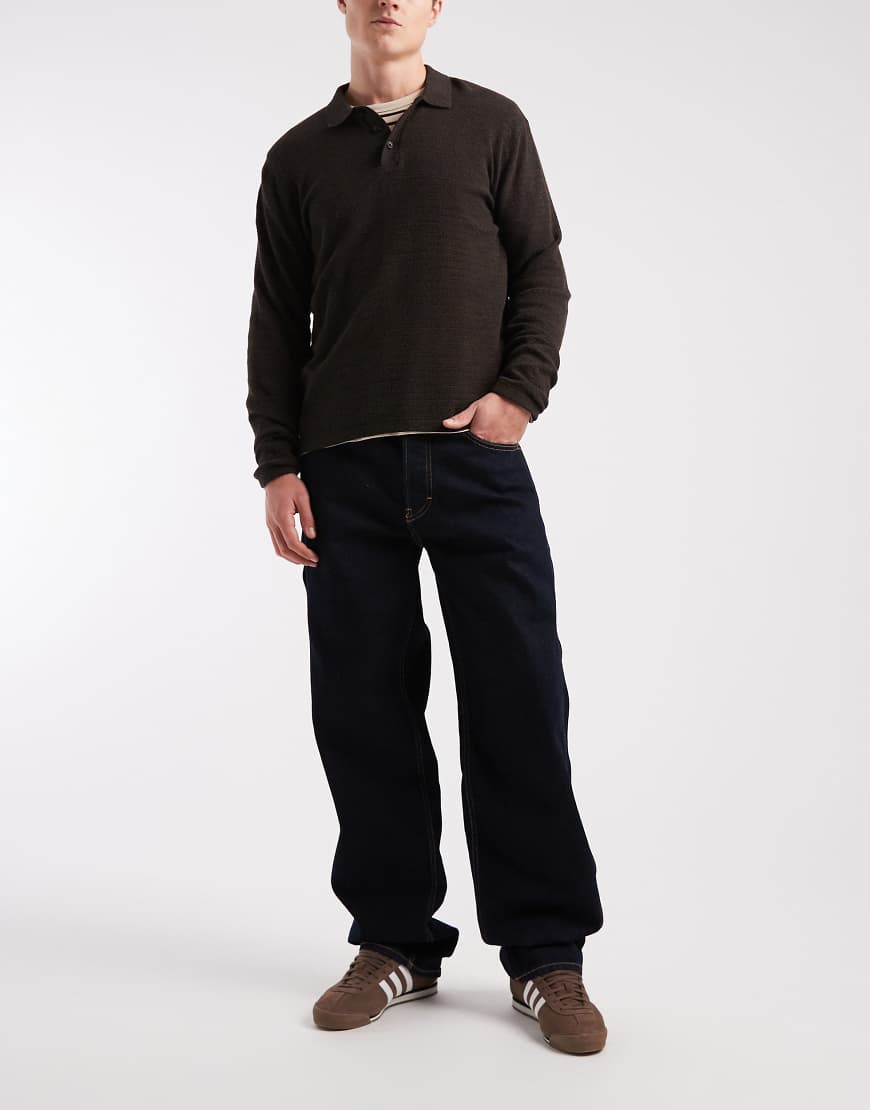 Tommy Jeans - Jamie - Carpenter-Jeans in dunkelblauer Waschung mit Relaxed-Fit-Passform, umgeschlagenem Saum und geradem Schnitt-Marineblau von Tommy Jeans