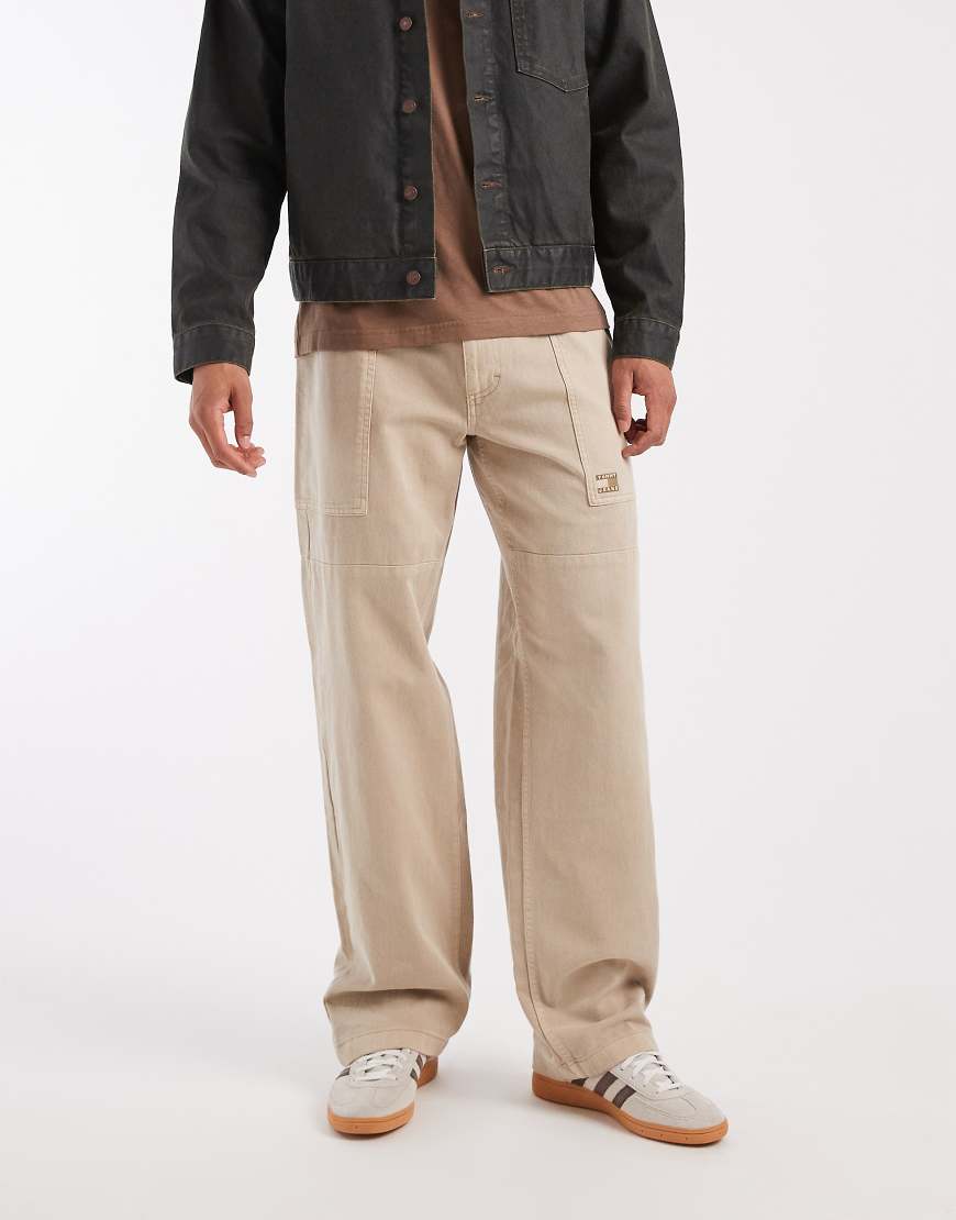 Tommy Jeans - Jamie - Gerade geschnittene Hose in Sandbeige mit Gürtel-Neutral von Tommy Jeans