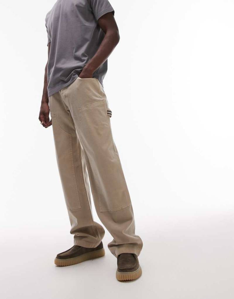 Tommy Jeans - Jamie - Locker geschnittene Carpenter-Hose in Beige-Neutral von Tommy Jeans