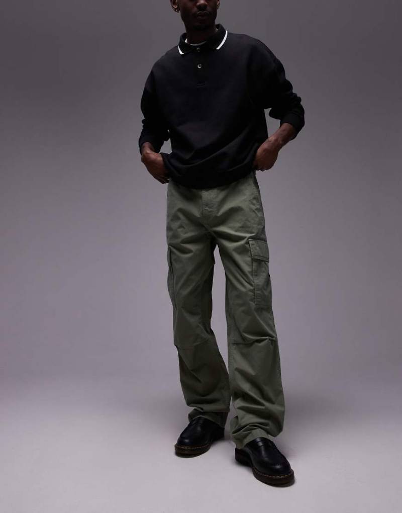 Tommy Jeans - Jamie - Relaxed Straight Fit Cargohose in Grün von Tommy Jeans