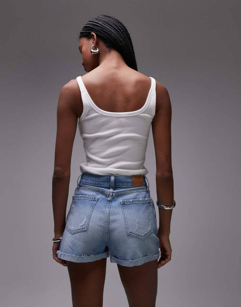 Tommy Jeans - Jeans-Hotpants in verwaschenem Hellblau von Tommy Jeans