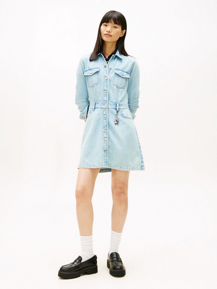 Tommy Jeans Jeanskleid MINI TRUCKER DENIM DRESS von Tommy Jeans