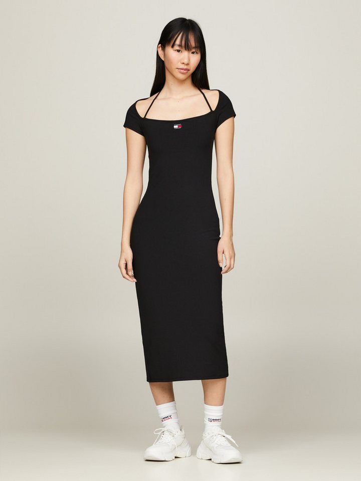 Tommy Jeans Jerseykleid TJW MIDI BADGE RIB DRESS EXT mit Tommy Jeans Flagge Tommy Jeans Jerseykleid TJW MIDI BADGE RIB DRESS EXT mit Tommy Jeans Flagge von Tommy Jeans