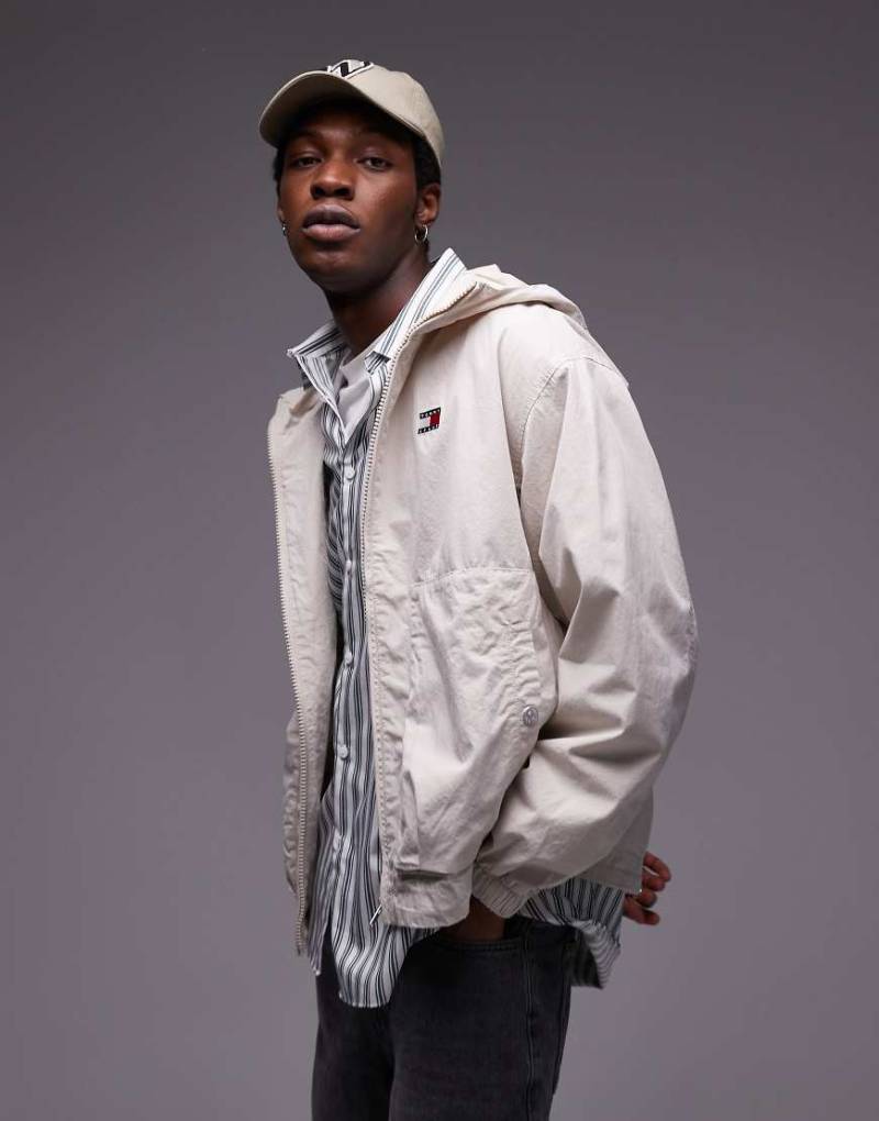 Tommy Jeans - Kapuzenjacke in Wollweiß von Tommy Jeans