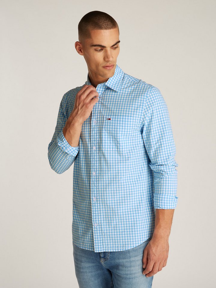 Tommy Jeans Karohemd TJM POPLIN CHECK SHIRT mit Karomuster von Tommy Jeans