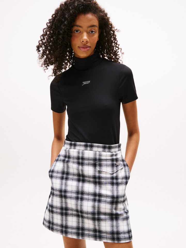 Tommy Jeans Kurzarmshirt TJW SLIM SILVER SCRIPT MOCK SS von Tommy Jeans