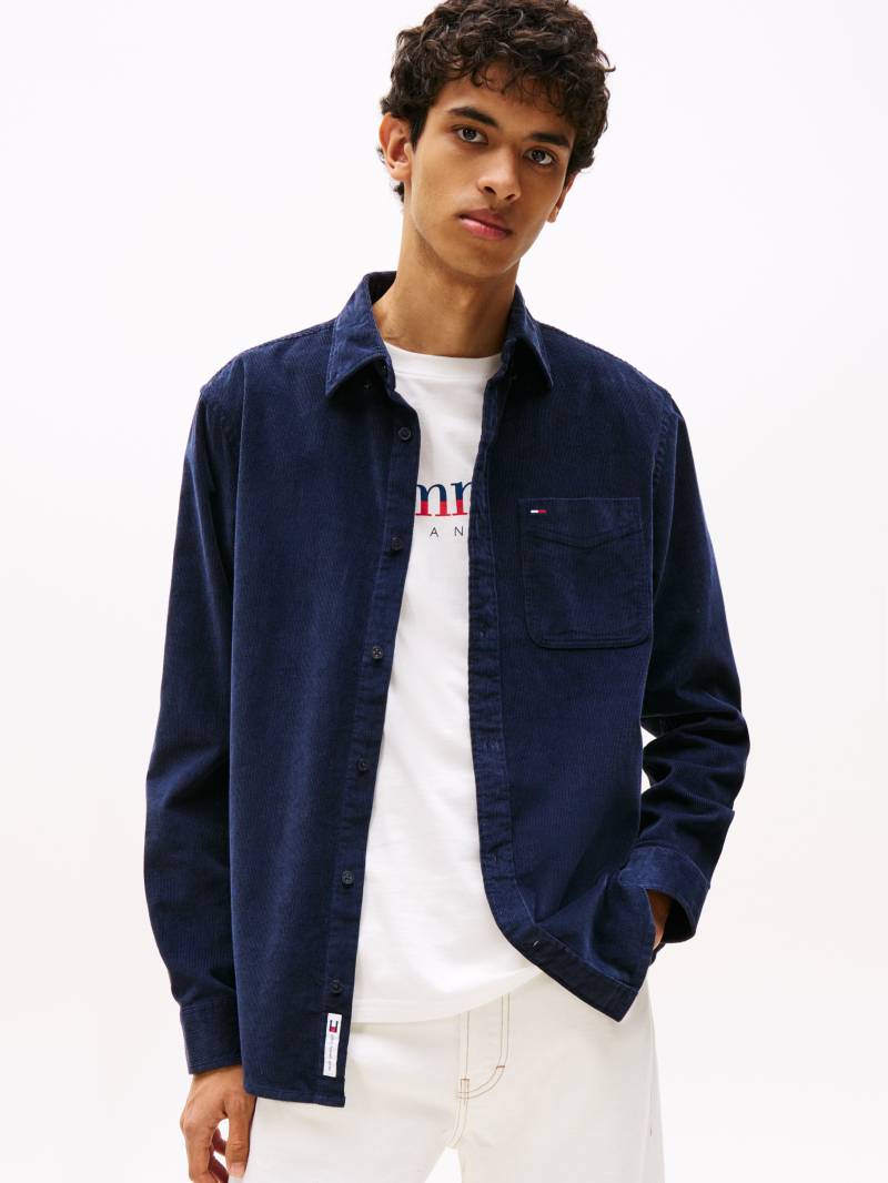 Tommy Jeans Langarmhemd "TJM BABY CORD SHIRT EXT" Cordhemd Regular Fit, Button-down-Kragen von Tommy Jeans