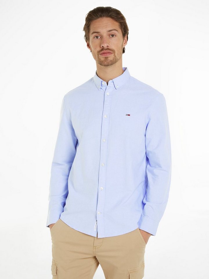 Tommy Jeans Langarmhemd TJM ENTRY REG OXFORD SHIRT mit Logoprägung von Tommy Jeans