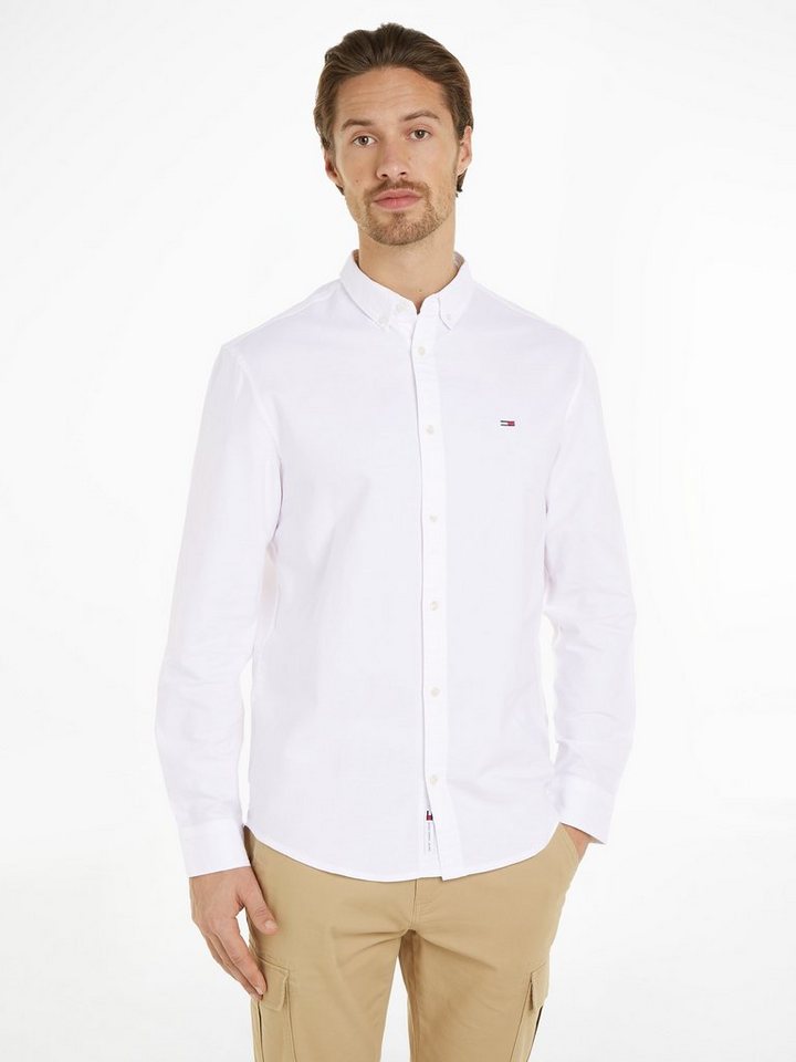 Tommy Jeans Langarmhemd TJM ENTRY REG OXFORD SHIRT mit Logoprägung von Tommy Jeans