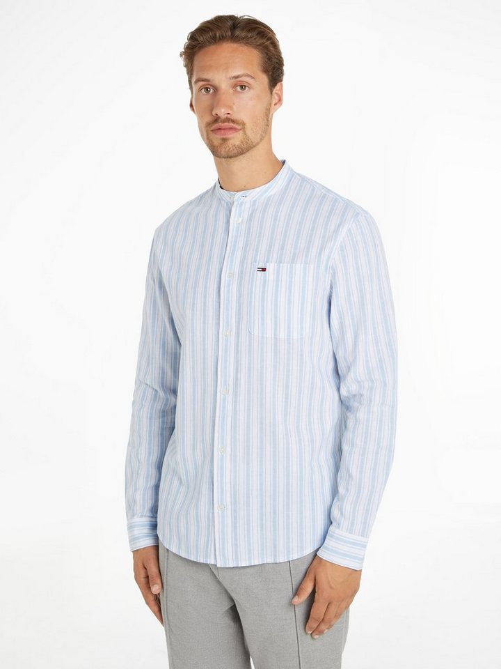 Tommy Jeans Langarmhemd TJM MAO STRIPE LINEN BLEND SHIRT Tommy Jeans Langarmhemd TJM MAO STRIPE LINEN BLEND SHIRT von Tommy Jeans