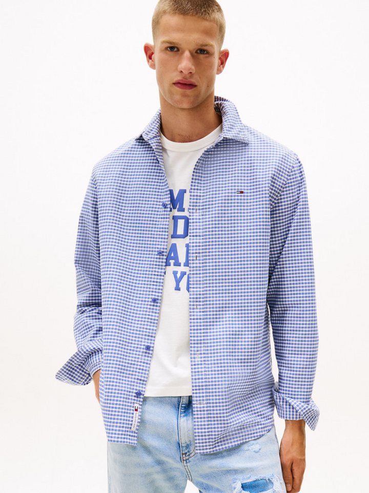 Tommy Jeans Langarmhemd TJM OXFORD CHECK regular fit, Karohemd, Button-down-Kragen von Tommy Jeans