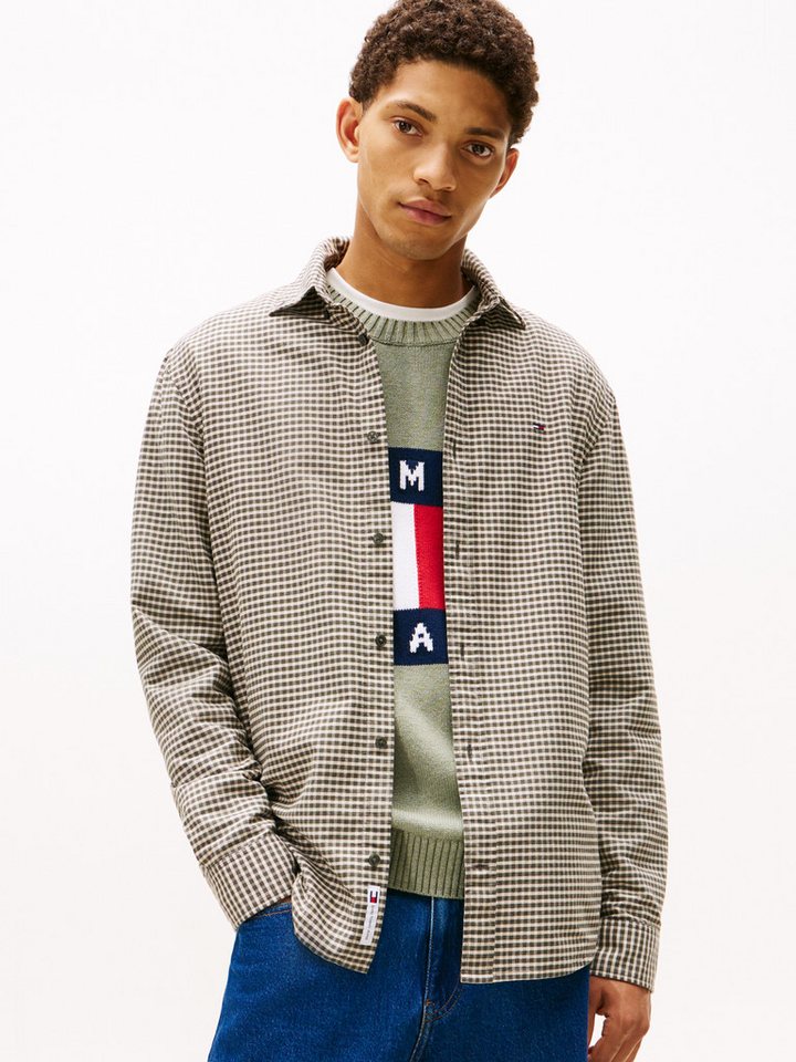 Tommy Jeans Langarmhemd TJM OXFORD CHECK regular fit, Karohemd, Button-down-Kragen von Tommy Jeans