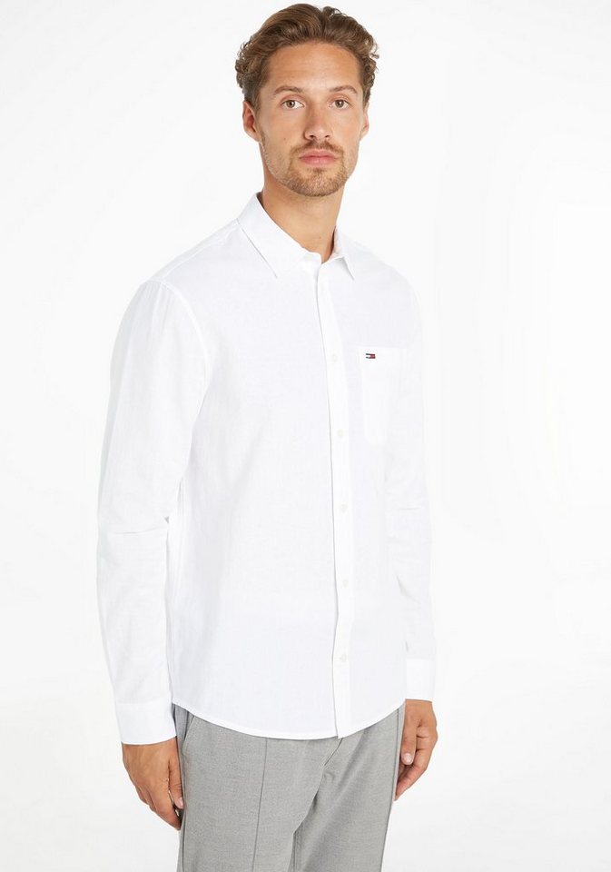 Tommy Jeans Langarmhemd TJM REG LINEN BLEND SHIRT von Tommy Jeans