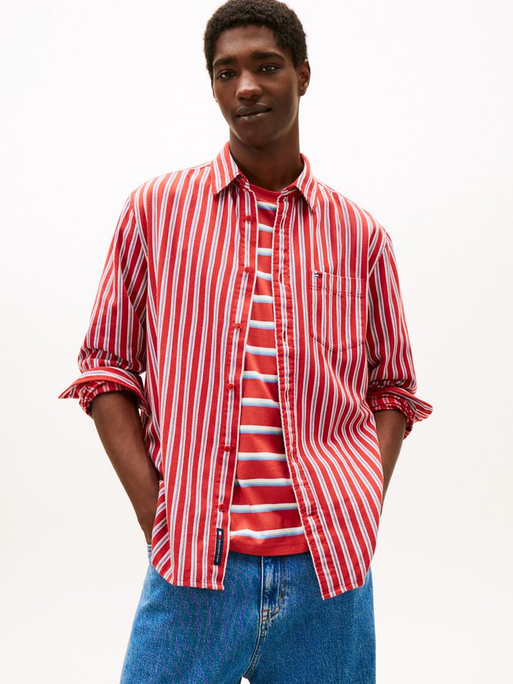 Tommy Jeans Langarmhemd TJM STRIPE TWILL gestreift, relaxed fit von Tommy Jeans