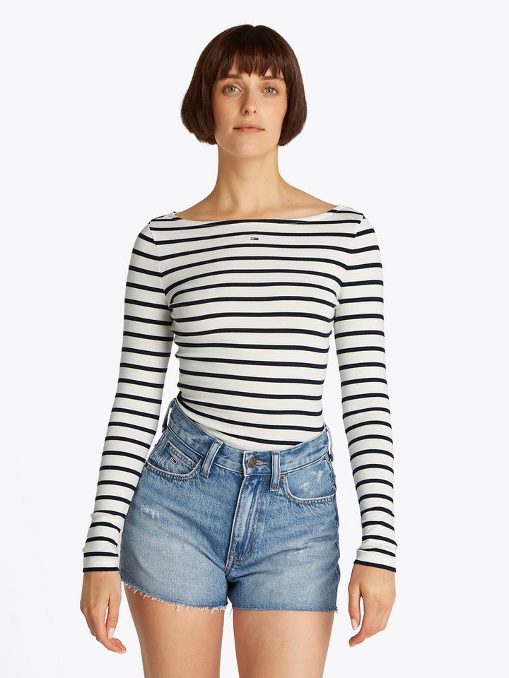 Tommy Jeans Langarmshirt TJW BOAT NECK TOP LS mit Logostickerei Tommy Jeans Langarmshirt TJW BOAT NECK TOP LS mit Logostickerei von Tommy Jeans