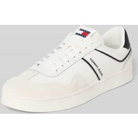 Tommy Jeans Ledersneaker mit Label-Details Modell 'THE GREENWICH' in Ecru, Größe 44 von Tommy Jeans