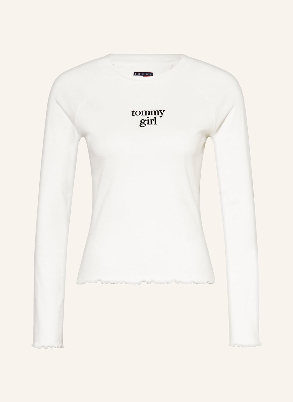 Tommy Jeans Longsleeve weiss von Tommy Jeans