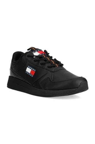 Tommy Jeans Herren Runner Sneaker Schuhe, Schwarz (Black), 45 von Tommy Jeans