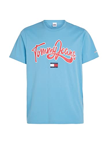 Tommy Jeans - Men's Regular T-Shirt with Contrasting Logo - Size L von Tommy Jeans