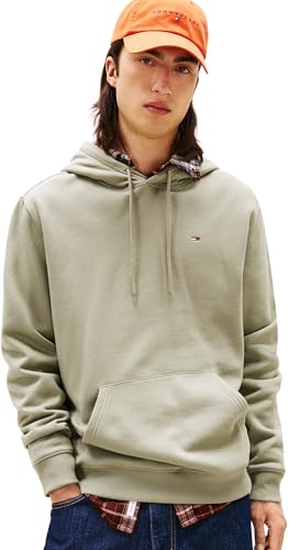 Tommy Jeans Men's TJM Reg S Flag Hoodie Dm0Dm20742 Kapuzenpullover, Green (Utility Sage), S von Tommy Jeans