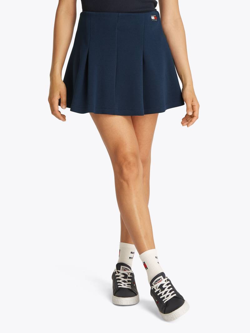 Tommy Jeans Minirock "TJW PIQUE BADGE F&F SKIRT EXT" mit Logo-Badge, Pique-Qualität, Fit & Flare von Tommy Jeans