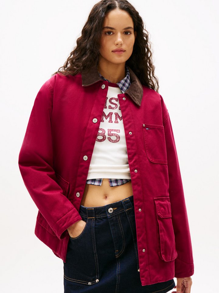 Tommy Jeans Outdoorjacke TJW TWILL JACKET CORD COLLAR von Tommy Jeans